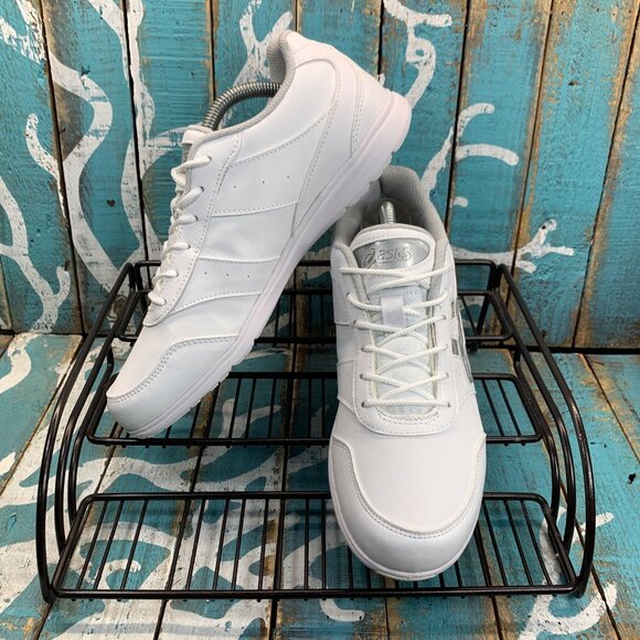 NEW Asics Cheer 8 White/Silver Cheerleader Athletic Shoes Q654Y Womens Size 8 - Picture 2 of 10